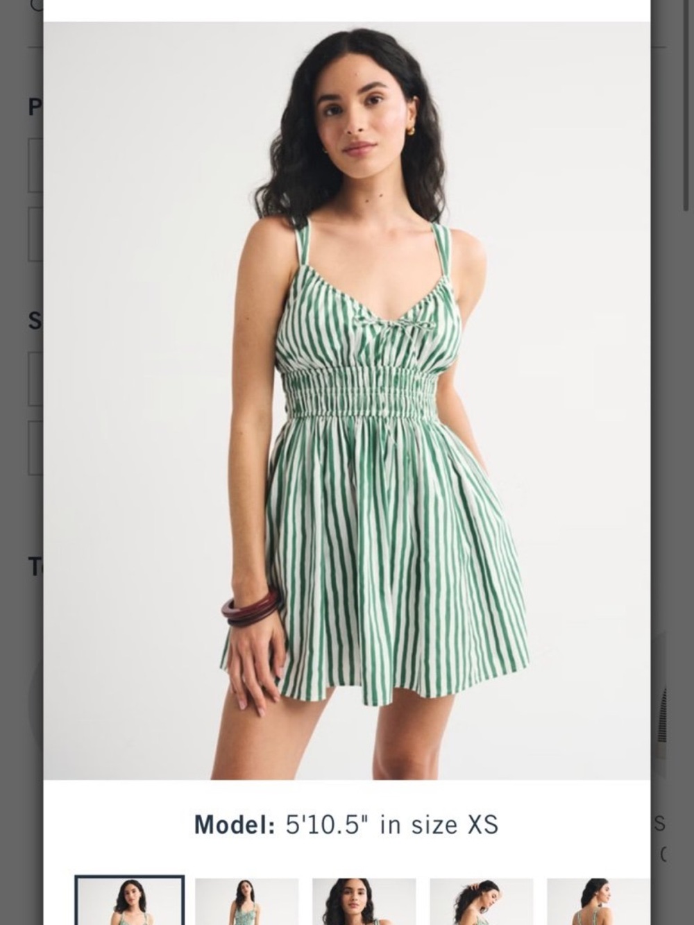 Abercrombie striped smocked dress